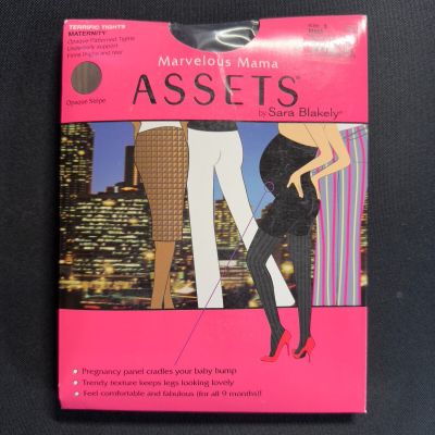 Spanx Assets Maternity Black Opaque Stripe Tights  Multiple Sizes Available